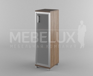 Офисный пенал низкий (стекло в раме) АПМ-008 Апрель 400х450х1348 мм