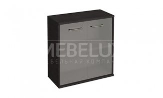 Офисный шкаф низкий с матовым стеклом ШеСТ-3.2 Шервуд 800х430х960 мм