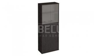 Офисный шкаф (2 полки под матовым стеклом) ШеСТ-1.7 Шервуд 800х430х2060 мм