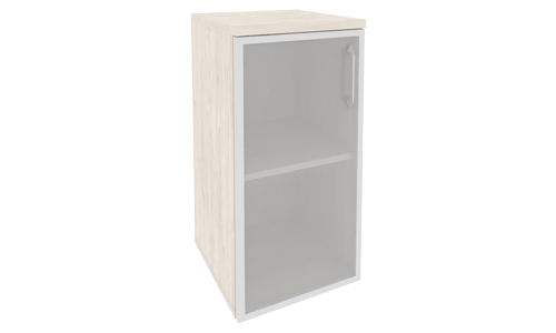 шкаф низкий узкий левый/правый со стеклом в раме
